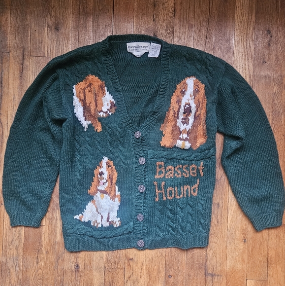 The Eagle's Eye Sweaters Vintage Eagles Eye Best Friends Collection Cardigan Sweater Bassett